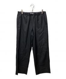 INTERIM（インテリム）の古着「SILKY MELANGE SUITING DEADSTOCK WIDE DRESS EASY PANTS」｜グレー
