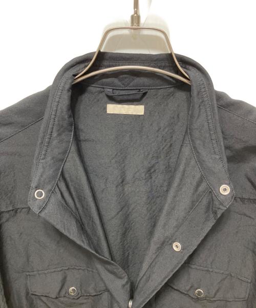 ULTERIOR（アルテリア）ULTERIOR (アルテリア) WASHED WOOL SILK TWILL WESTERN SHIRT ブラック サイズ:４の古着・服飾アイテム