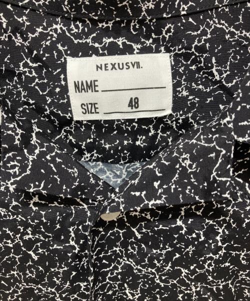 NEXUSVII（ネクサスセブン）NEXUSVII (ネクサスセブン) OPEN COLLAR SHIRT ブラック サイズ:48の古着・服飾アイテム