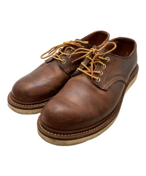 RED WING（レッドウィング）RED WING (レッドウィング) WORK OXFORD ROUND TOE ブラウン サイズ:27cmの古着・服飾アイテム