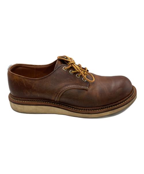 RED WING（レッドウィング）RED WING (レッドウィング) WORK OXFORD ROUND TOE ブラウン サイズ:27cmの古着・服飾アイテム