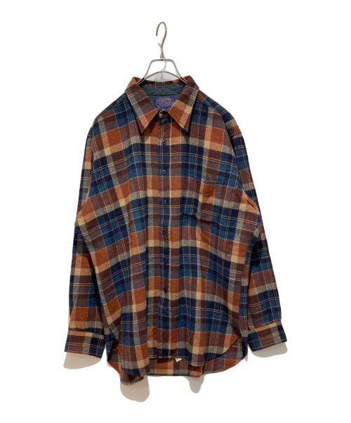 PENDLETON（ペンドルトン）PENDLETON (ペンドルトン) ウールチェックシャツ ブラウン サイズ:XLの古着・服飾アイテム