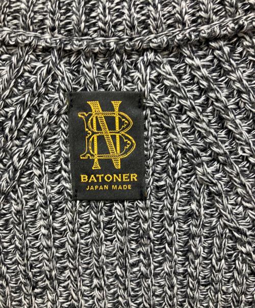 BATONER（バトナ―）BATONER (バトナ―) SIGNATURE DRIVERS KNIT グレー サイズ:Lの古着・服飾アイテム