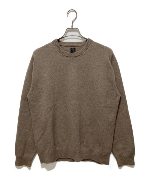BATONER（バトナ―）BATONER (バトナ―) INNOCENT CASHMERE CREW NECK ブラウン サイズ:Lの古着・服飾アイテム