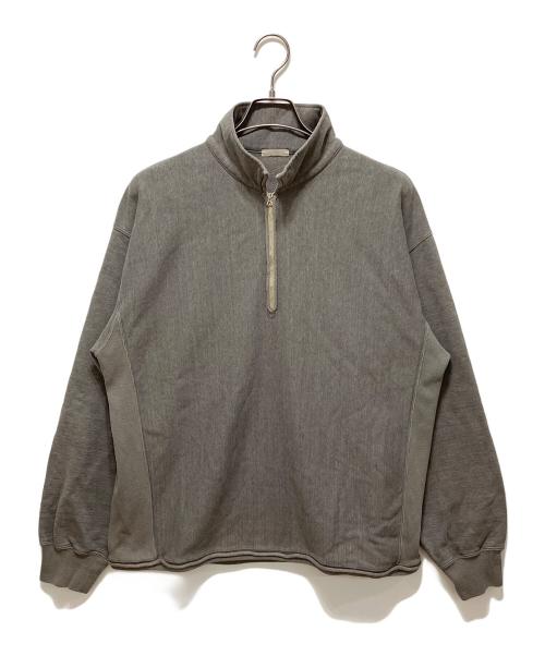 ULTERIOR（アルテリア）ULTERIOR (アルテリア) FADED SILKY TERRY RW HALF ZIP グレー サイズ:5の古着・服飾アイテム
