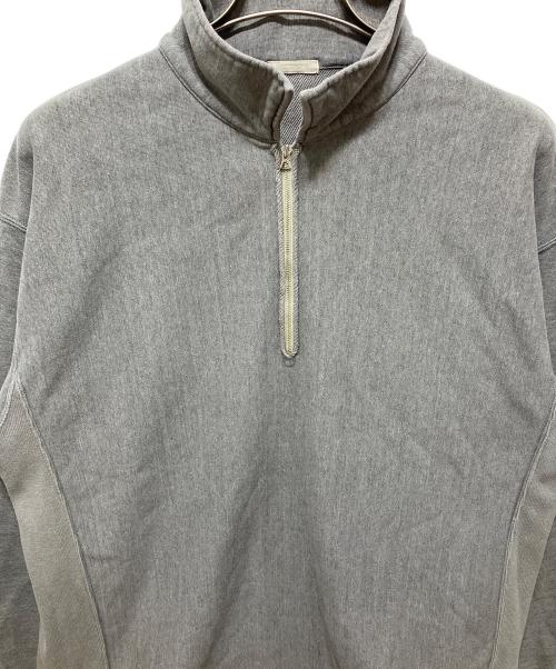ULTERIOR（アルテリア）ULTERIOR (アルテリア) FADED SILKY TERRY RW HALF ZIP グレー サイズ:5の古着・服飾アイテム