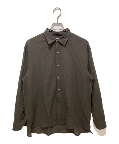 intch.（インチ）intch. (インチ) レギュラーカラーシャツ ブラウン サイズ:Lの古着・服飾アイテム