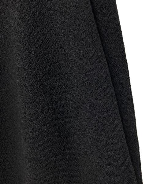 INTERIM（インテリム）INTERIM (インテリム) WOOL CREPE SABLE VOILE DEADSTOCK FABRIC WIDE DRESS EASY PANTS ブラック サイズ:5の古着・服飾アイテム