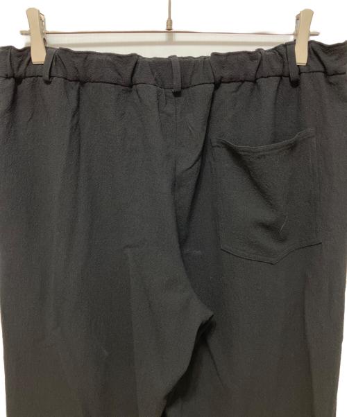 INTERIM（インテリム）INTERIM (インテリム) WOOL CREPE SABLE VOILE DEADSTOCK FABRIC WIDE DRESS EASY PANTS ブラック サイズ:5の古着・服飾アイテム