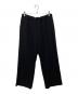 INTERIM（インテリム）の古着「WOOL CREPE SABLE VOILE DEADSTOCK FABRIC WIDE DRESS EASY PANTS」｜ブラック