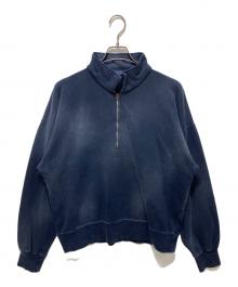 INTERIM（インテリム）の古着「VINTAGE FADE HALF ZIP COLLAR SWEAT SHIRT」｜ネイビー