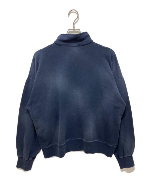 INTERIM（インテリム）INTERIM (インテリム) VINTAGE FADE HALF ZIP COLLAR SWEAT SHIRT ネイビー サイズ:5の古着・服飾アイテム
