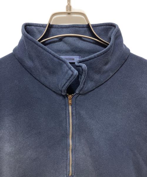 INTERIM（インテリム）INTERIM (インテリム) VINTAGE FADE HALF ZIP COLLAR SWEAT SHIRT ネイビー サイズ:5の古着・服飾アイテム