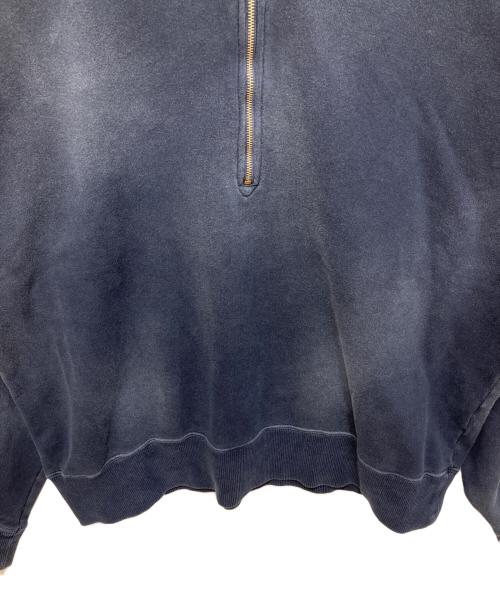 INTERIM（インテリム）INTERIM (インテリム) VINTAGE FADE HALF ZIP COLLAR SWEAT SHIRT ネイビー サイズ:5の古着・服飾アイテム