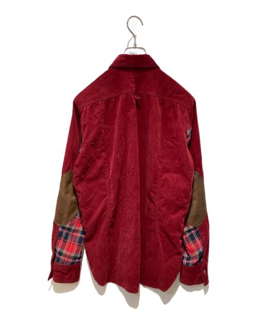 COMME des GARCONS JUNYA WATANABE MAN（コム デ ギャルソン ジュンヤ ワタナベ マン）COMME des GARCONS JUNYA WATANABE MAN (コム デ ギャルソン ジュンヤ ワタナベ マン) コーデュロイエルボーパッチシャツ レッド サイズ:Mの古着・服飾アイテム