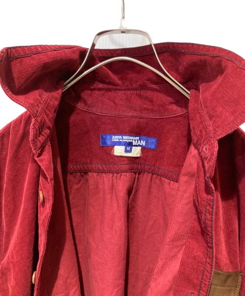 COMME des GARCONS JUNYA WATANABE MAN（コム デ ギャルソン ジュンヤ ワタナベ マン）COMME des GARCONS JUNYA WATANABE MAN (コム デ ギャルソン ジュンヤ ワタナベ マン) コーデュロイエルボーパッチシャツ レッド サイズ:Mの古着・服飾アイテム
