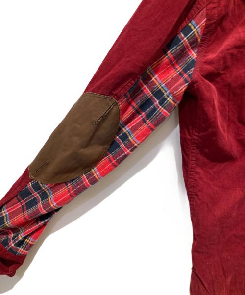 COMME des GARCONS JUNYA WATANABE MAN（コム デ ギャルソン ジュンヤ ワタナベ マン）COMME des GARCONS JUNYA WATANABE MAN (コム デ ギャルソン ジュンヤ ワタナベ マン) コーデュロイエルボーパッチシャツ レッド サイズ:Mの古着・服飾アイテム