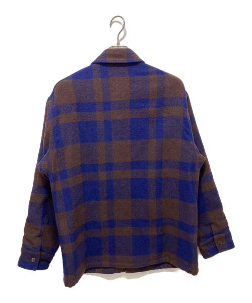 KAPTAIN SUNSHINE（キャプテンサンシャイン）KAPTAIN SUNSHINE (キャプテンサンシャイン) Mill Shirt Jacket ブラウン×ブルー サイズ:38の古着・服飾アイテム