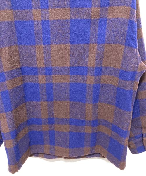 KAPTAIN SUNSHINE（キャプテンサンシャイン）KAPTAIN SUNSHINE (キャプテンサンシャイン) Mill Shirt Jacket ブラウン×ブルー サイズ:38の古着・服飾アイテム