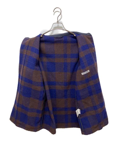 KAPTAIN SUNSHINE（キャプテンサンシャイン）KAPTAIN SUNSHINE (キャプテンサンシャイン) Mill Shirt Jacket ブラウン×ブルー サイズ:38の古着・服飾アイテム