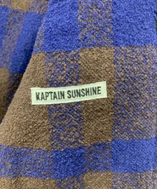 KAPTAIN SUNSHINE（キャプテンサンシャイン）KAPTAIN SUNSHINE (キャプテンサンシャイン) Mill Shirt Jacket ブラウン×ブルー サイズ:38の古着・服飾アイテム