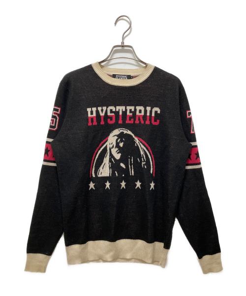 Hysteric Glamour（ヒステリックグラマー）Hysteric Glamour (ヒステリックグラマー) ロゴニット ブラック サイズ:Sの古着・服飾アイテム