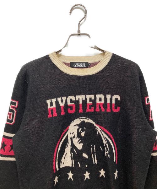 Hysteric Glamour（ヒステリックグラマー）Hysteric Glamour (ヒステリックグラマー) ロゴニット ブラック サイズ:Sの古着・服飾アイテム