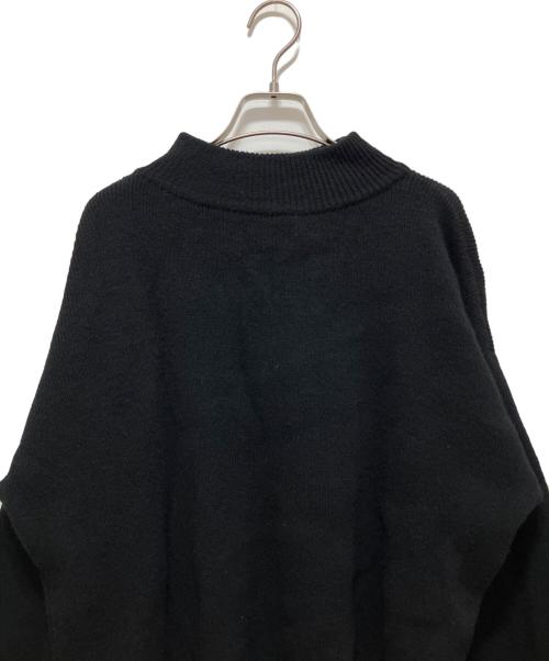slopeslow（スロープスロウ）slopeslow (スロープスロウ) Hard twisted Shetland wool GOB sweater ブラック サイズ:Lの古着・服飾アイテム