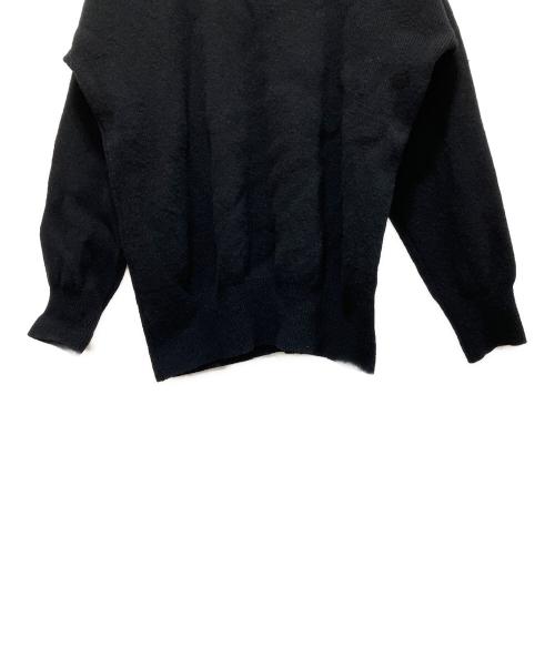 slopeslow（スロープスロウ）slopeslow (スロープスロウ) Hard twisted Shetland wool GOB sweater ブラック サイズ:Lの古着・服飾アイテム