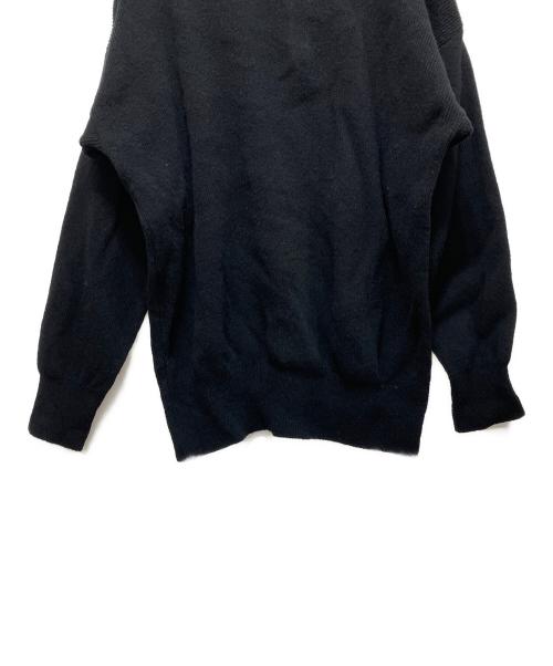 slopeslow（スロープスロウ）slopeslow (スロープスロウ) Hard twisted Shetland wool GOB sweater ブラック サイズ:Lの古着・服飾アイテム