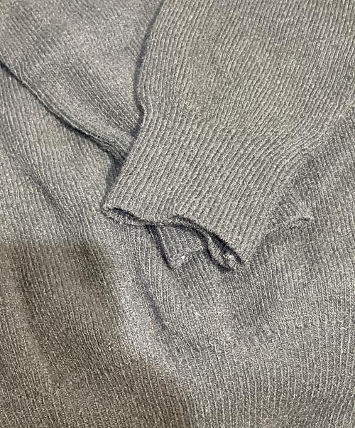 slopeslow（スロープスロウ）slopeslow (スロープスロウ) Hard twisted Shetland wool GOB sweater ブラック サイズ:Lの古着・服飾アイテム