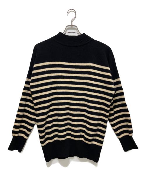Slopesslow（スロープスロウ）Slopesslow (スロープスロウ) Hard twisted Shetland wool GOB sweater ブラック サイズ:Lの古着・服飾アイテム