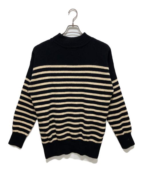 Slopesslow（スロープスロウ）Slopesslow (スロープスロウ) Hard twisted Shetland wool GOB sweater ブラック サイズ:Lの古着・服飾アイテム