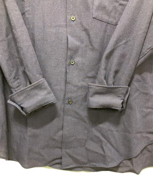 ULTERIOR（アルテリア）ULTERIOR (アルテリア) RAYON LINEN CHECK SHIRT パープル サイズ:5の古着・服飾アイテム