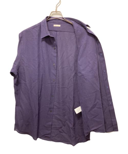 ULTERIOR（アルテリア）ULTERIOR (アルテリア) RAYON LINEN CHECK SHIRT パープル サイズ:5の古着・服飾アイテム