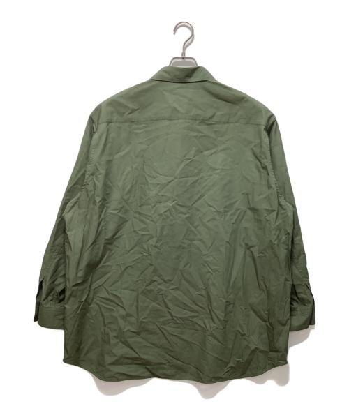 nonnotte（ノノット）nonnotte (ノノット) Clear Heavy Broadcloth Oversized Shirt カーキ サイズ:5の古着・服飾アイテム
