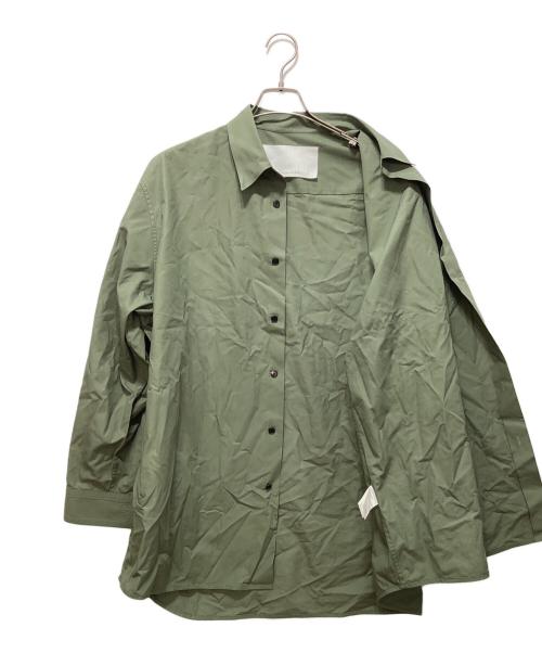nonnotte（ノノット）nonnotte (ノノット) Clear Heavy Broadcloth Oversized Shirt カーキ サイズ:5の古着・服飾アイテム