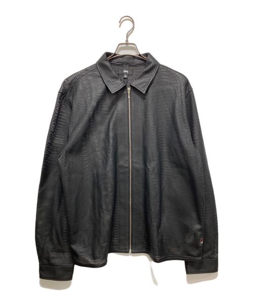 stussy（ステューシー）stussy (ステューシー) Perforated Leather Shirt ブラック サイズ:XL 未使用品の古着・服飾アイテム