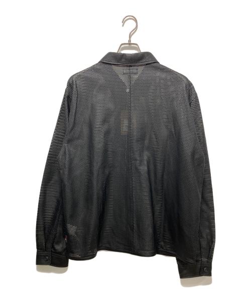 stussy（ステューシー）stussy (ステューシー) Perforated Leather Shirt ブラック サイズ:XL 未使用品の古着・服飾アイテム