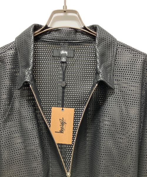 stussy（ステューシー）stussy (ステューシー) Perforated Leather Shirt ブラック サイズ:XL 未使用品の古着・服飾アイテム