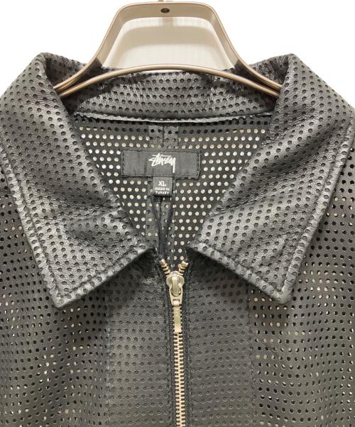 stussy（ステューシー）stussy (ステューシー) Perforated Leather Shirt ブラック サイズ:XL 未使用品の古着・服飾アイテム