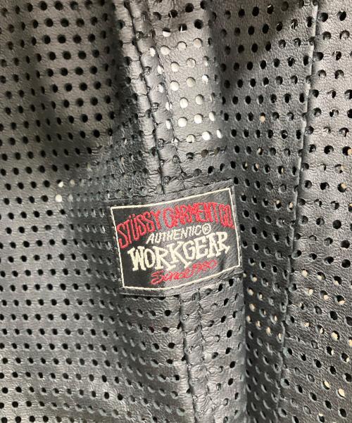 stussy（ステューシー）stussy (ステューシー) Perforated Leather Shirt ブラック サイズ:XL 未使用品の古着・服飾アイテム