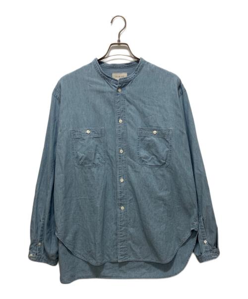 SARTO（サルト）SARTO (サルト) バンドカラーシャツ ブルー サイズ:Mの古着・服飾アイテム