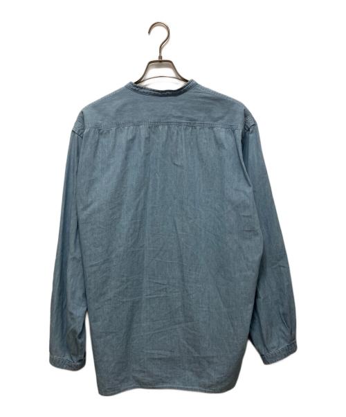 SARTO（サルト）SARTO (サルト) バンドカラーシャツ ブルー サイズ:Mの古着・服飾アイテム