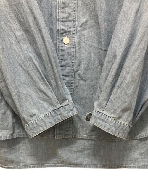 SARTO（サルト）SARTO (サルト) バンドカラーシャツ ブルー サイズ:Mの古着・服飾アイテム