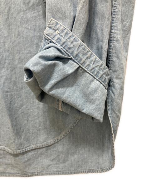 SARTO（サルト）SARTO (サルト) バンドカラーシャツ ブルー サイズ:Mの古着・服飾アイテム