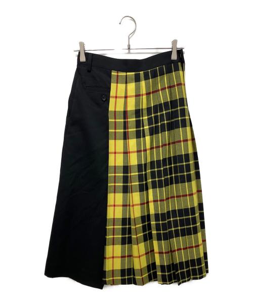 JUNYA WATANABE COMME des GARCONS（(ジュンヤワタナベ コムデギャルソン）JUNYA WATANABE COMME des GARCONS ((ジュンヤワタナベ コムデギャルソン) ドッキングスカート イエロー×ブラック サイズ:XSの古着・服飾アイテム