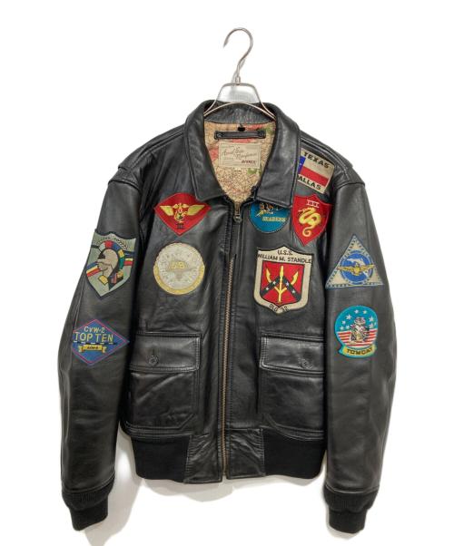 AVIREX（アヴィレックス）AVIREX (アヴィレックス) G-1 TOP GUN ラムレザーフライトジャケット ブラック サイズ:Ｌの古着・服飾アイテム