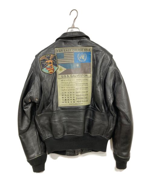 AVIREX（アヴィレックス）AVIREX (アヴィレックス) G-1 TOP GUN ラムレザーフライトジャケット ブラック サイズ:Ｌの古着・服飾アイテム