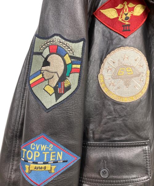 AVIREX（アヴィレックス）AVIREX (アヴィレックス) G-1 TOP GUN ラムレザーフライトジャケット ブラック サイズ:Ｌの古着・服飾アイテム